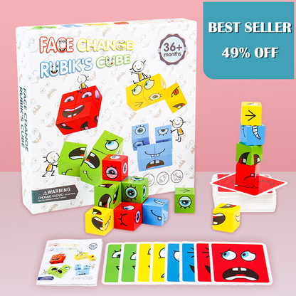 ✨ 5D Puzzle Educational Faces Changing Game - Interactive Family Activity with Rotating Expressions for Creative Learning 👨‍👩‍👧‍👦🔁