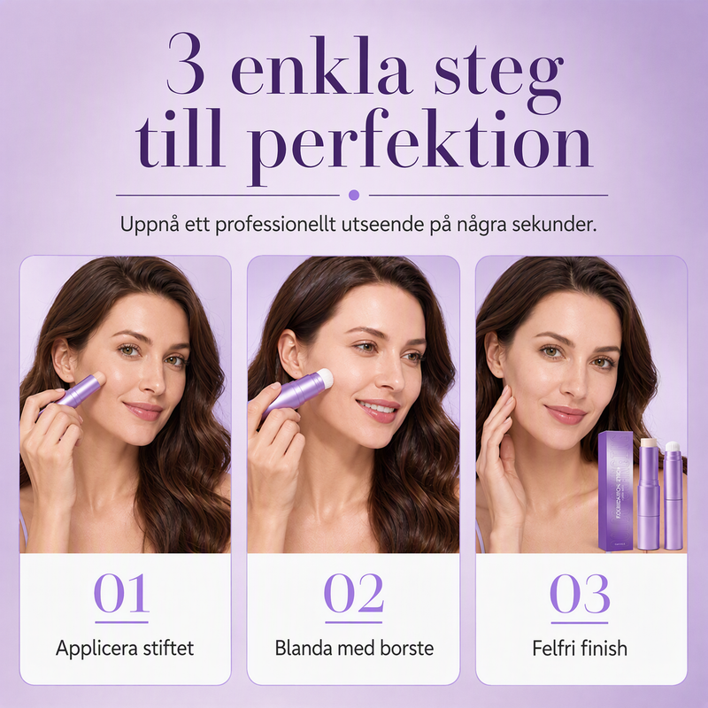 2-i-1 foundationstift som skiftar färg
