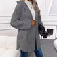 Women's Warm Diamond Pattern Hooded Jacket