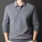 Men's V-Neck Fake Two-Piece Knitted Sweater