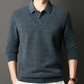 Men's V-Neck Fake Two-Piece Knitted Sweater