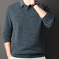 Men's V-Neck Fake Two-Piece Knitted Sweater