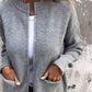 🔥🎁Nyhet 50 % RABATT🔥🔥Mysig stickad jacka med dragkedja för kvinnor