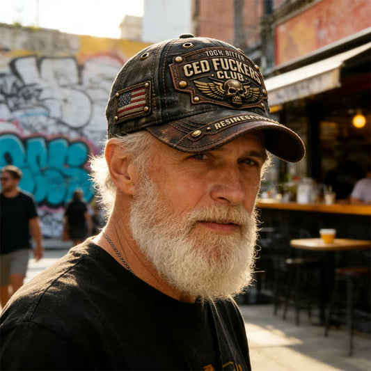 Retrobaseballkeps broderad med ”Old Bastards' Club”