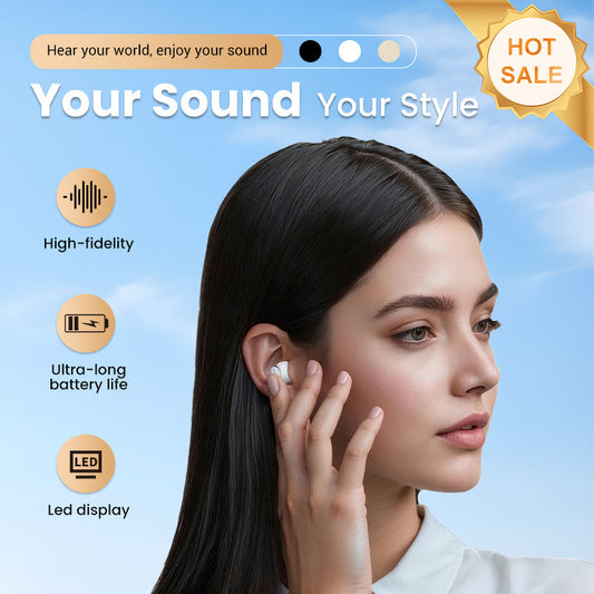 2-i-1 trådlösa hörlurar med dubbla stilar