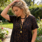 Damernas V-ringad leopardtryckt maxiklänning