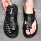 👞  50% rabatt!  🌿 Andningsbara utomhussandaler i mjukt läder – överstora, halksäkra & bekväma 👞🌿